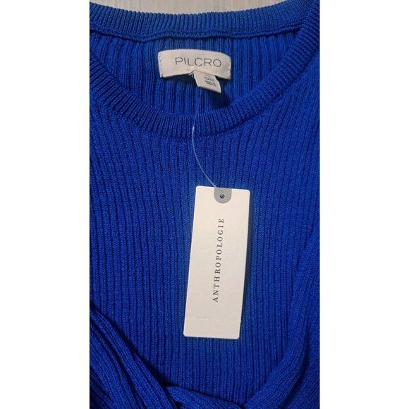 Anthropologie Pilcro Ribbed Sleeveless Top Cami Tank XS Twisted Front Old Money - Picture 7 of 8